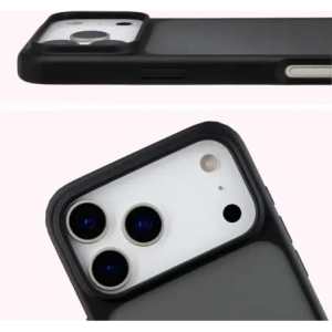 Etui Bizon Case Angelo do Apple iPhone 17 Pro Max przydymione z czarną ramką