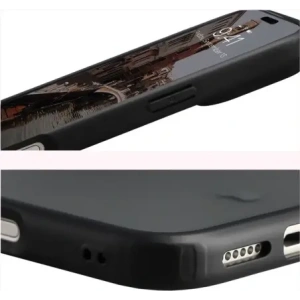 Etui Bizon Case Angelo do Apple iPhone 17 Pro Max przydymione z czarną ramką