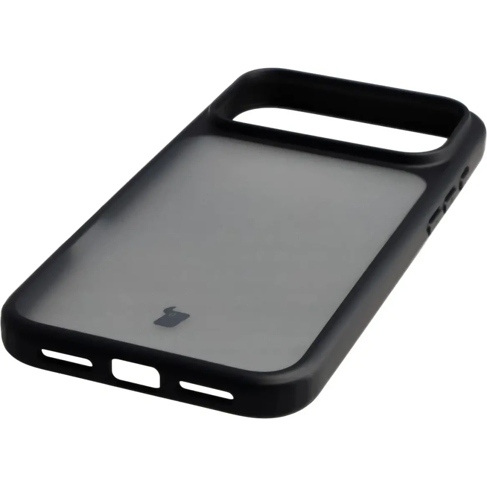 Etui Bizon Case Angelo do Apple iPhone 17 Pro Max przydymione z czarną ramką