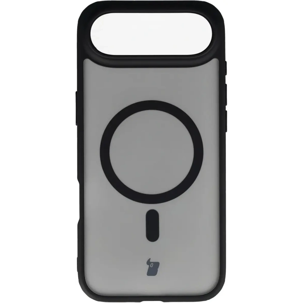 Etui z pierścieniem magnetycznym Bizon Case MatteO do Apple iPhone Air przydymione-czarne