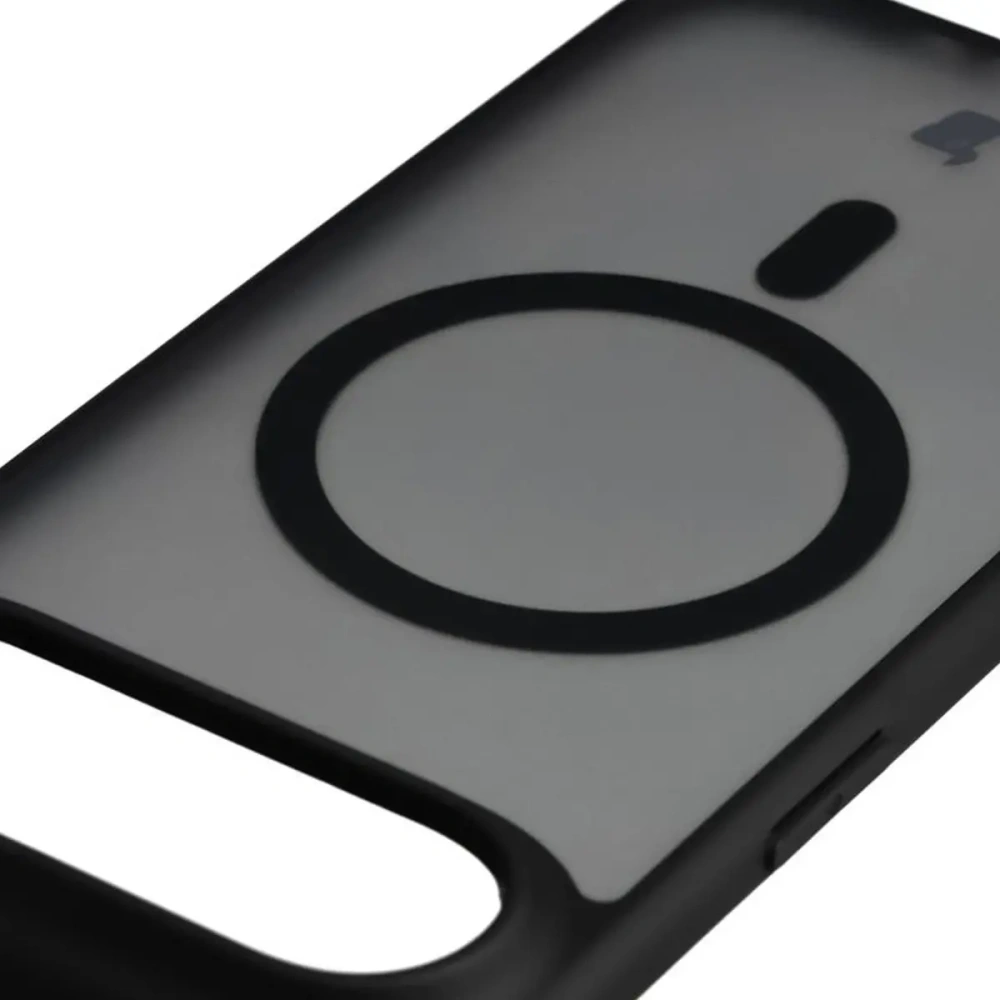 Etui z pierścieniem magnetycznym Bizon Case MatteO do Apple iPhone Air przydymione-czarne