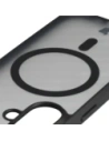 Etui z pierścieniem magnetycznym Bizon Case MatteO do Apple iPhone 17 przydymione-czarne