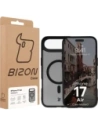 Etui z pierścieniem magnetycznym Bizon Case MatteO do Apple iPhone Air przydymione-czarne
