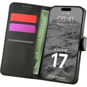 Etui z klapką Bizon Case Pocket do Apple iPhone 17 czarne
