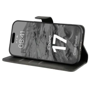 Etui z klapką Bizon Case Pocket do Apple iPhone 17 czarne