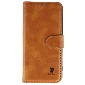 Etui z klapką Bizon Case Pocket do Apple iPhone 17 brązowe