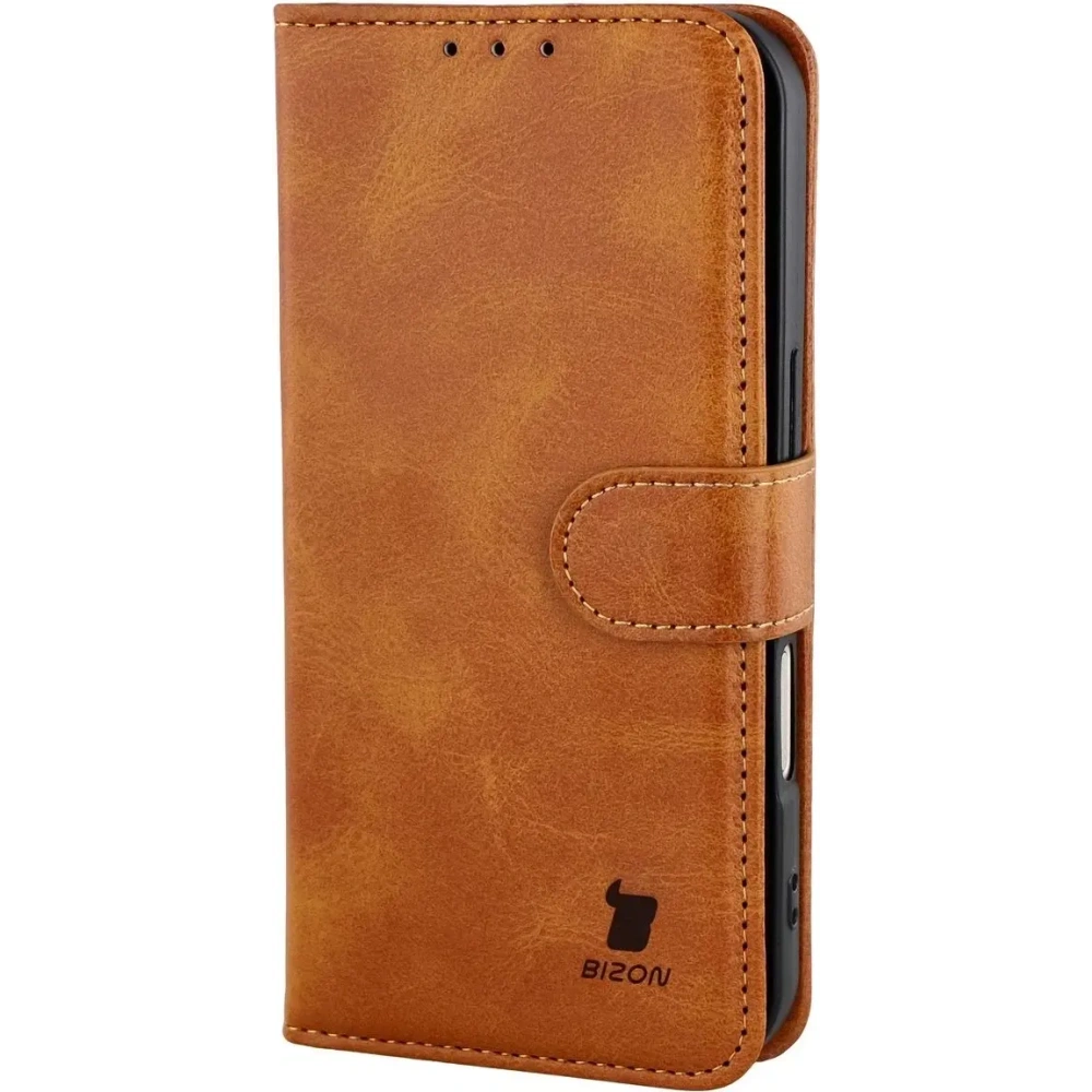 Etui z klapką Bizon Case Pocket do Apple iPhone 17 brązowe