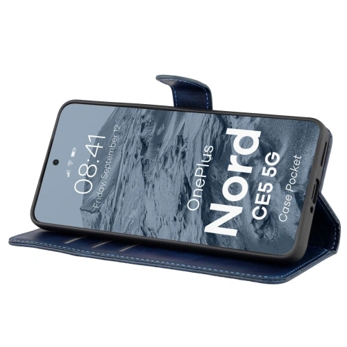 Etui z klapką Bizon Case Pocket do OnePlus Nord CE5 5G granatowe
