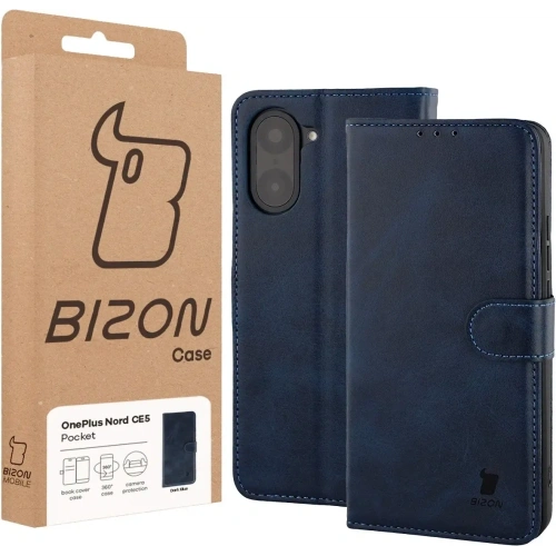 Etui z klapką Bizon Case Pocket do OnePlus Nord CE5 5G granatowe