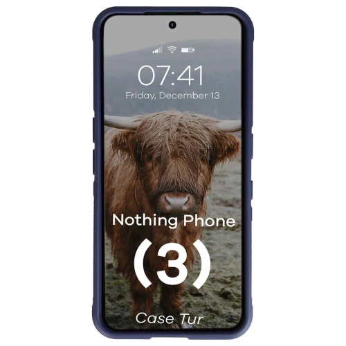 Pancerne etui Bizon Case Tur do Nothing Phone (3) granatowe