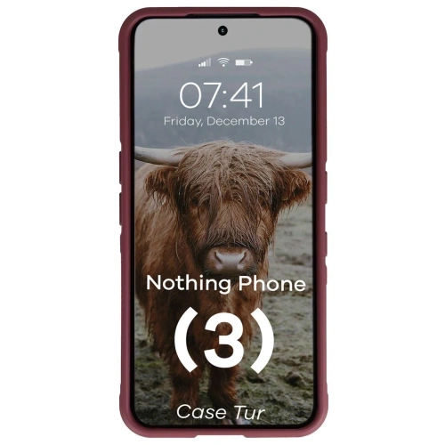 Pancerne etui Bizon Case Tur do Nothing Phone (3) burgundowe