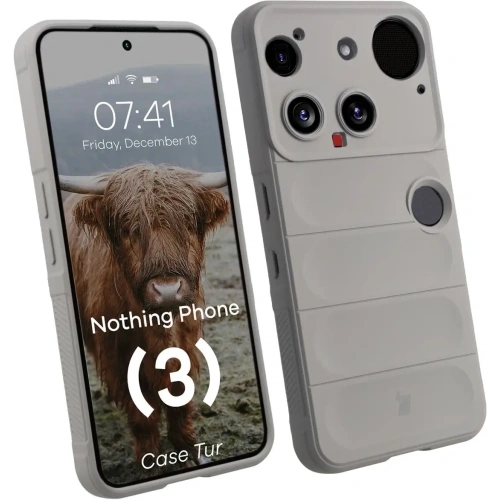 Pancerne etui Bizon Case Tur do Nothing Phone (3) jasnoszare