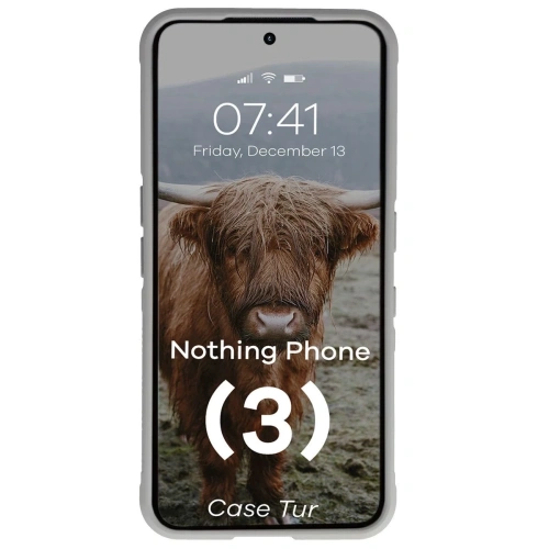 Pancerne etui Bizon Case Tur do Nothing Phone (3) jasnoszare