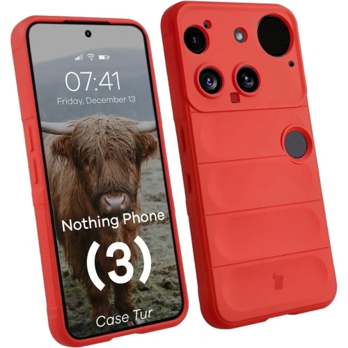 Pancerne etui Bizon Case Tur do Nothing Phone (3) czerwone