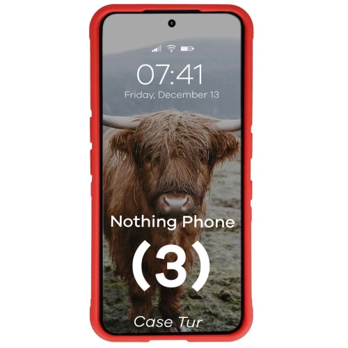 Pancerne etui Bizon Case Tur do Nothing Phone (3) czerwone