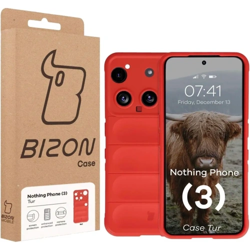 Pancerne etui Bizon Case Tur do Nothing Phone (3) czerwone