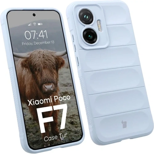 Pancerne etui Bizon Case Tur do Xiaomi POCO F7 jasnoniebieskie