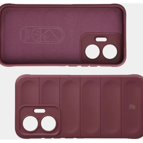 Pancerne etui Bizon Case Tur do Xiaomi POCO F7 burgundowe