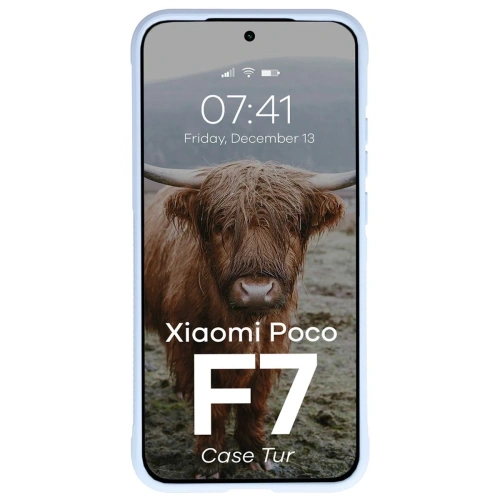 Pancerne etui Bizon Case Tur do Xiaomi POCO F7 jasnoniebieskie