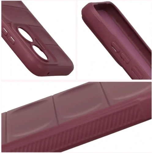 Pancerne etui Bizon Case Tur do Xiaomi POCO F7 burgundowe