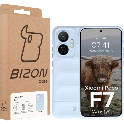 Pancerne etui Bizon Case Tur do Xiaomi POCO F7 jasnoniebieskie