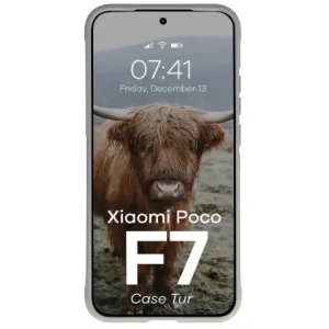Pancerne etui Bizon Case Tur do Xiaomi POCO F7 jasnoszare