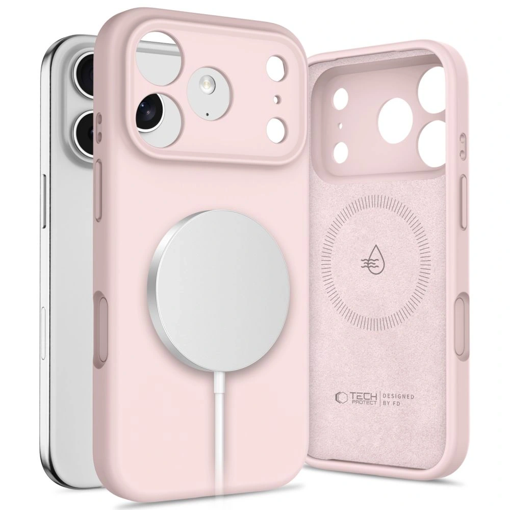 Etui Tech-Protect Silicone MagSafe do Apple iPhone 17 Pro Max Pink Pearl