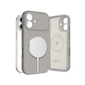 Etui Tech-Protect Silicone MagSafe do Apple iPhone 17 Stone Grey
