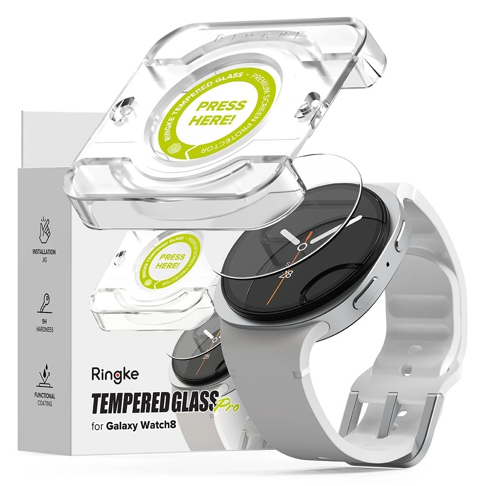 Szkło hartowane Ringke Tempered Glass Pro do Samsung Galaxy Watch 8 40mm Clear [2 PACK]