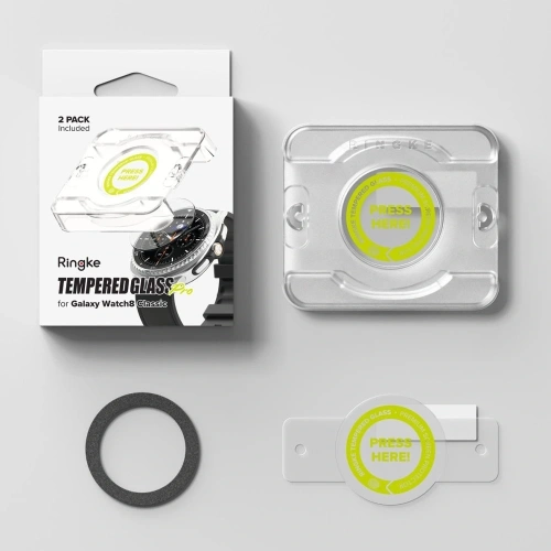 Szkło hartowane Ringke Tempered Glass Pro do Samsung Galaxy Watch 8 Classic 46mm Clear [2 PACK]