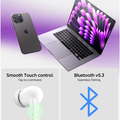 Bezprzewodowe słuchawki dokanałowe Spigen SA2400 ANC In-ear Earphone White