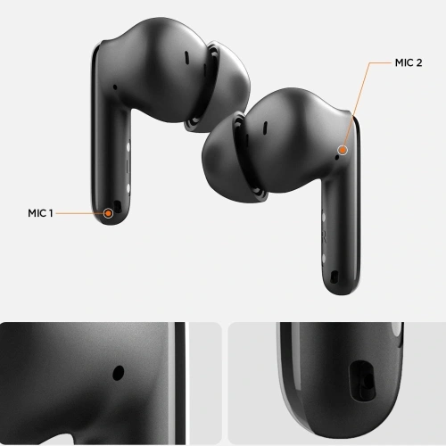 Bezprzewodowe słuchawki dokanałowe Spigen SA2400 ANC In-ear Earphone Black