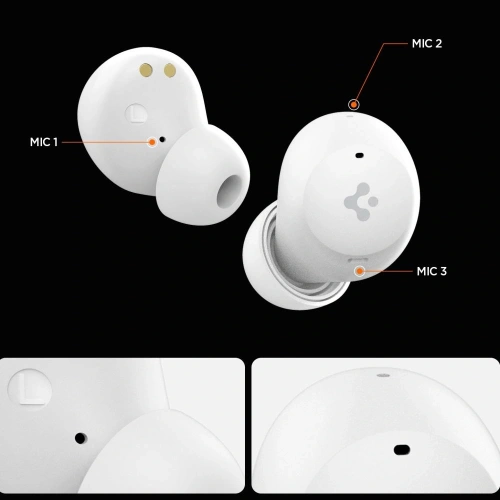 Bezprzewodowe słuchawki dokanałowe Spigen SA2401 ANC Pro In-ear Earphone White