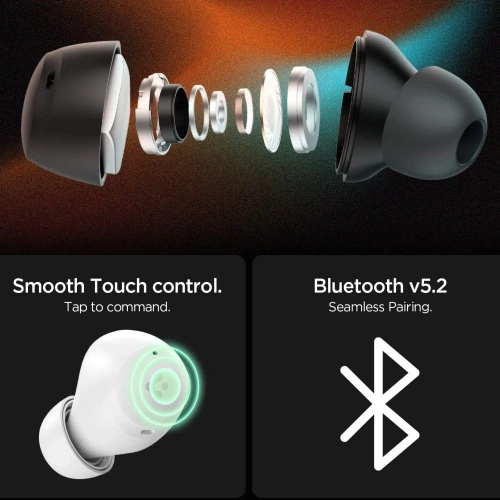 Bezprzewodowe słuchawki dokanałowe Spigen SA2401 ANC Pro In-ear Earphone White