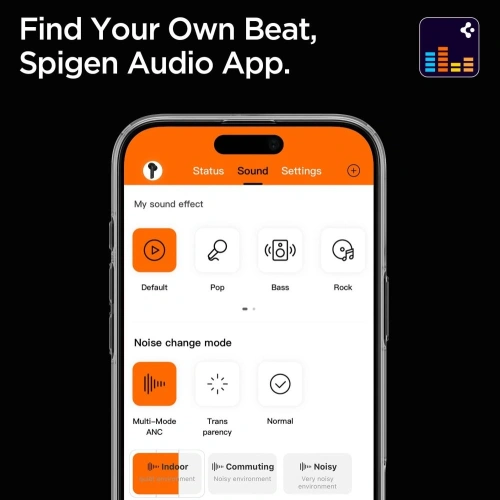 Bezprzewodowe słuchawki dokanałowe Spigen SA2402 ANC Pro In-ear Earphone Black