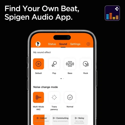 Bezprzewodowe słuchawki nauszne Spigen SA2403 ANC Pro Headphones Black