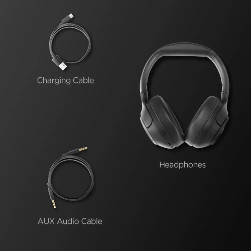 Bezprzewodowe słuchawki nauszne Spigen SA2403 ANC Pro Headphones Black