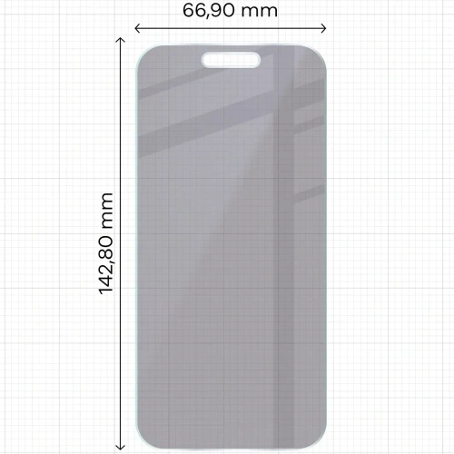 Prywatyzujące szkło hybrydowe Bizon Glass Mule Shadow do Apple iPhone 16 matowe