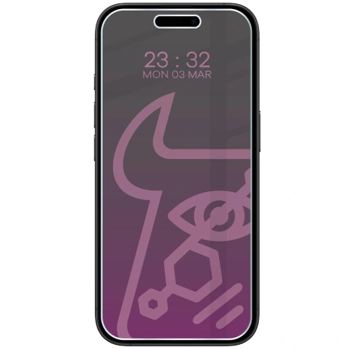 Prywatyzujące szkło hybrydowe Bizon Glass Mule Shadow do Apple iPhone 16 matowe