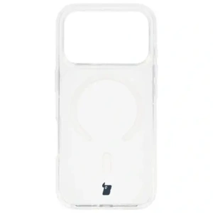 Etui z pierścieniem magnetycznym Bizon Case CrystalO Magnetic do Apple iPhone 17 Pro przezroczyste