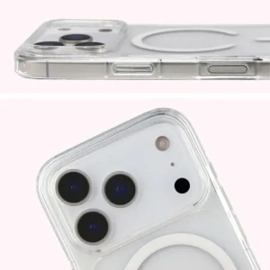 Etui z pierścieniem magnetycznym Bizon Case CrystalO Magnetic do Apple iPhone 17 Pro przezroczyste