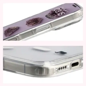 Etui z pierścieniem magnetycznym Bizon Case CrystalO Magnetic do Apple iPhone 17 Pro przezroczyste