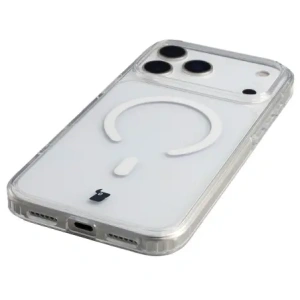 Etui z pierścieniem magnetycznym Bizon Case CrystalO Magnetic do Apple iPhone 17 Pro Max przezroczyste