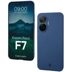 Etui Bizon Case Łupka do Xiaomi POCO F7 niebieskie