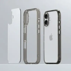 Etui Bizon Case Halo do Apple iPhone 17 przydymione-czarne