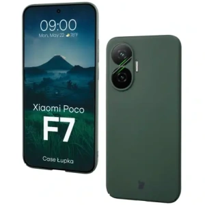 Etui Bizon Case Łupka do Xiaomi POCO F7 zielone
