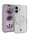 Etui z pierścieniem magnetycznym Bizon Case CrystalO Magnetic do Apple iPhone 17 przezroczyste
