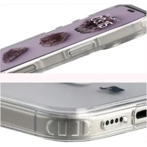 Etui z pierścieniem magnetycznym Bizon Case CrystalO Magnetic do Apple iPhone 17 przezroczyste