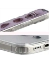 Etui z pierścieniem magnetycznym Bizon Case CrystalO Magnetic do Apple iPhone 17 przezroczyste