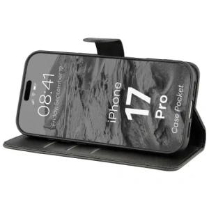 Etui z klapką Bizon Case Pocket do Apple iPhone 17 Pro czarne
